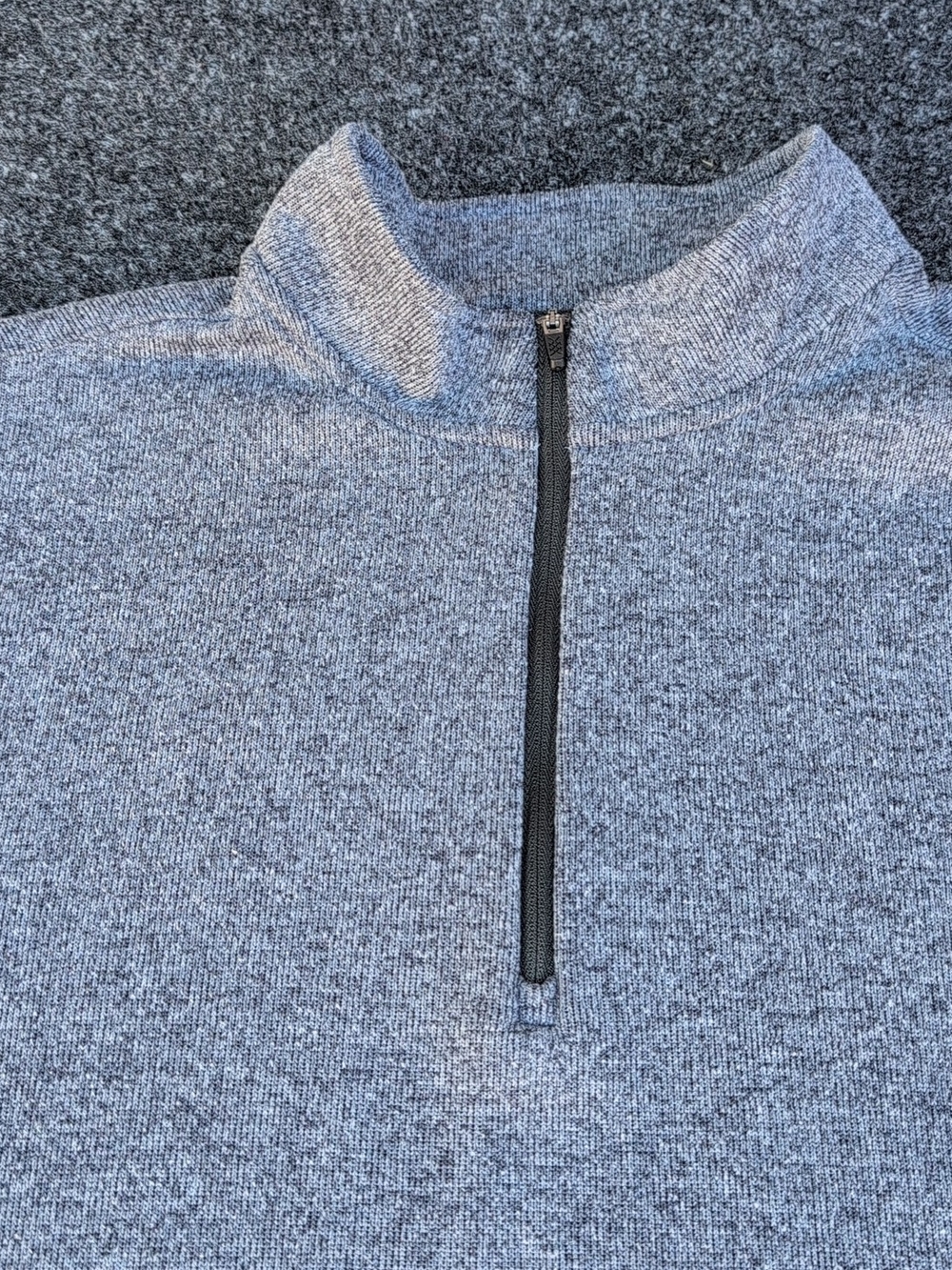 Rhone Sweater Mens Large Gray Commuter Quarter Zip Fleece Mock Casual Preppy - Picture 4 of 14